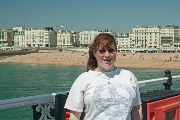 Me on Brighton Pier. © J. L. Stapleton. 18th March 2013