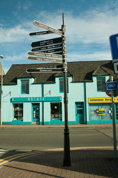 Street sign, Stornoway, Isle of Lewis. © J. Lynn Stapleton, 31st July 2013