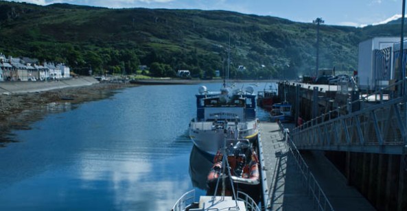 Ullapool docks. © J. Lynn Stapleton, 30th July 2013