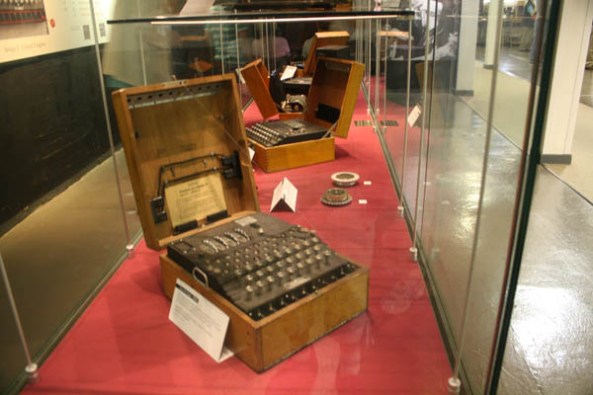 Enigma Cypher Machine, Bletchley Park Museum, Milton-Keynes, UK. © J. Lynn Stapleton, 6th August 2013